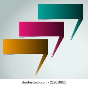 colorful modern speech bubble text box template for website computer graphic and internet, numbers. label.