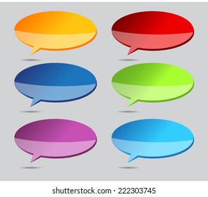 colorful modern speech bubble text box template for website computer graphic and internet, numbers. label.