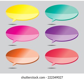 colorful modern speech bubble text box template for website computer graphic and internet, numbers. label. 