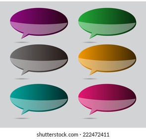 colorful modern speech bubble text box template for website computer graphic and internet, numbers.