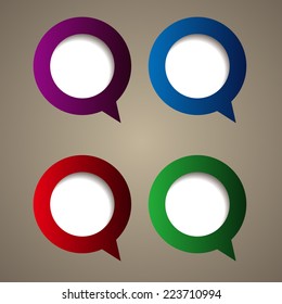colorful modern speech bubble text box template for website computer graphic and internet, numbers. label.