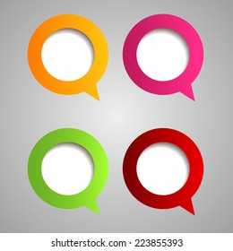 colorful modern speech bubble text box template for website computer graphic and internet, numbers. label.