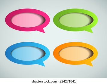 colorful modern speech bubble text box template for website computer graphic and internet, numbers. label. 
