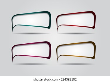 colorful modern speech bubble text box template for website computer graphic and internet, numbers. label. 