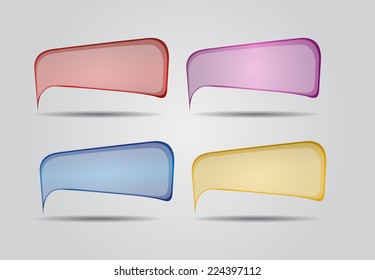 colorful modern speech bubble text box template for website computer graphic and internet, numbers. label. 