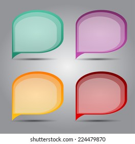 colorful modern speech bubble text box template for website computer graphic and internet, numbers. label. 