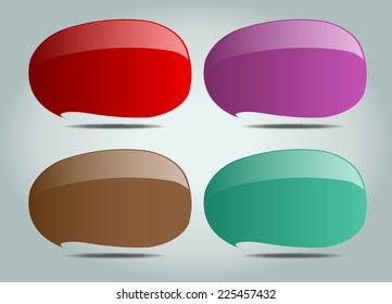 colorful modern speech bubble text box template for website computer graphic and internet