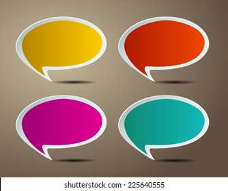 colorful modern speech bubble text box template for website computer graphic and internet, numbers. label. 