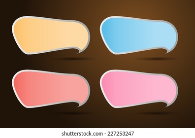 colorful modern speech bubble text box template for website and graphic,