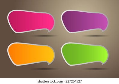 colorful modern speech bubble text box template for website and graphic,