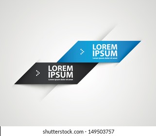 Colorful modern step origami style options banner line. Vector illustration.