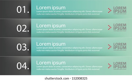Colorful modern step origami style options banner line. Vector illustration.