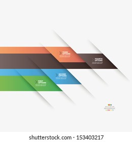 Colorful modern step origami style options banner paper cute line. Vector illustration.
