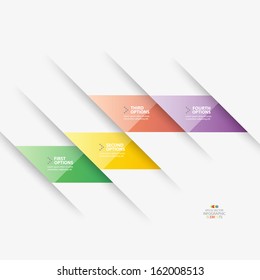Colorful modern step origami style options banner line. Vector illustration.
