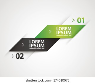 Colorful modern step origami style options banner line. Vector illustration.