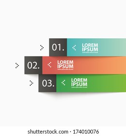 Colorful modern step origami style options banner line. Vector illustration.