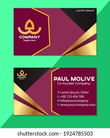 Colorful and modern stripe lines name card, business card template vector illustration..