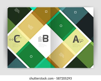 Colorful modern stripes business flyer. Vector design for print workflow layout, diagram, number options or web design