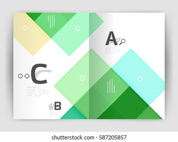 Folheto empresarial de listras modernas coloridas. Design vetorial para layout de fluxo de trabalho de impressão, diagrama, opções de número ou design da Web