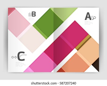 Colorful modern stripes business flyer. Vector design for print workflow layout, diagram, number options or web design