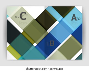 Colorful modern stripes business flyer. Vector design for print workflow layout, diagram, number options or web design