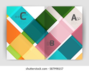 Colorful modern stripes business flyer. Vector design for print workflow layout, diagram, number options or web design