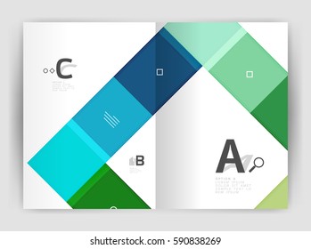 Colorful modern stripes business flyer. Vector design for print workflow layout, diagram, number options or web design