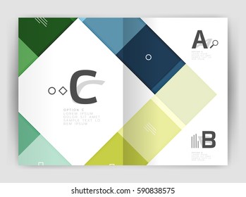 Colorful modern stripes business flyer. Vector design for print workflow layout, diagram, number options or web design