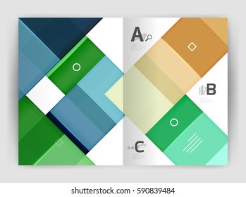 Colorful modern stripes business flyer. Vector design for print workflow layout, diagram, number options or web design