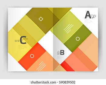 Colorful modern stripes business flyer. Vector design for print workflow layout, diagram, number options or web design