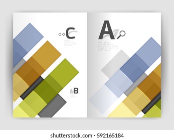 Colorful modern stripes business flyer. Vector design for print workflow layout, diagram, number options or web design