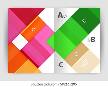 Colorful modern stripes business flyer. Vector design for print workflow layout, diagram, number options or web design
