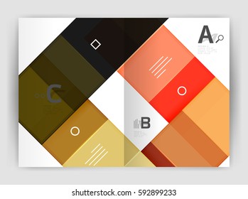 Colorful modern stripes business flyer. Vector design for print workflow layout, diagram, number options or web design