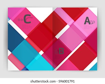 Colorful modern stripes business flyer. Vector design for print workflow layout, diagram, number options or web design