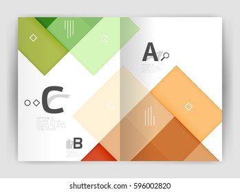 Colorful modern stripes business flyer. Vector design for print workflow layout, diagram, number options or web design