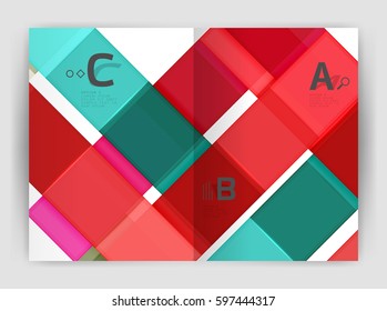 Colorful modern stripes business flyer. Vector design for print workflow layout, diagram, number options or web design
