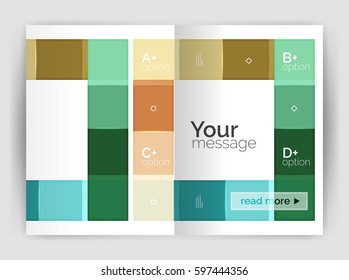 Colorful modern stripes business flyer. Vector design for print workflow layout, diagram, number options or web design
