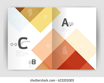 Colorful modern stripes business flyer. Vector design for print workflow layout, diagram, number options or web design