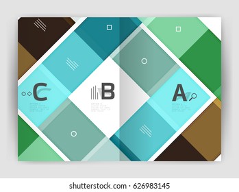 Colorful modern stripes business flyer. Vector design for print workflow layout, diagram, number options or web design