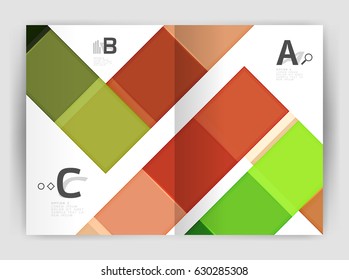 Colorful modern stripes business flyer. Vector design for print workflow layout, diagram, number options or web design