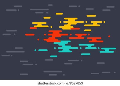 Colorful modern style abstract background with rounded shapes