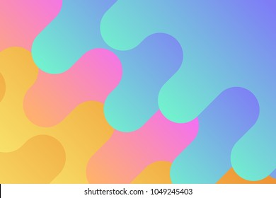 Colorful modern style abstract graphic background from various rounded shapes