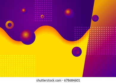Colorful modern style abstract graphic with composition from various shapes