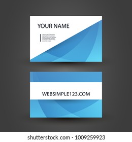 Colorful Modern Style Business Card Template, Back and Front Side, Vector Design