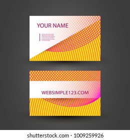 Colorful Modern Style Business Card Template, Back and Front Side, Vector Design