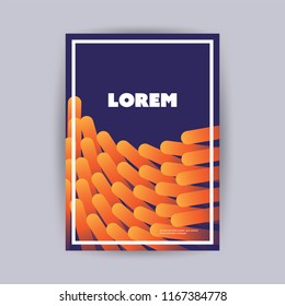 Colorful Modern Style Flyer Design with 3D Geometric  Pattern Background - Dynamic Shapes Composition, EPS10 Vector Design