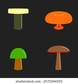 Colorful modern table lamps set – stylish lighting for home and office decor. Vector illustration