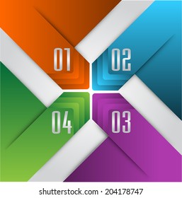 colorful modern template for website and graphic, icon, text box.