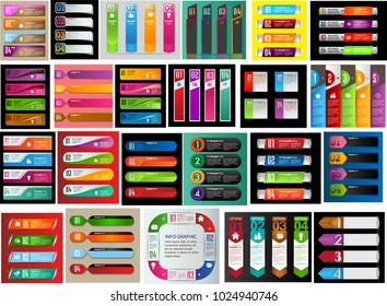 colorful modern text box template for website computer graphic technology and internet, numbers. brochure. many, various, banner