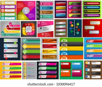 colorful modern text box template for website computer graphic technology and internet, banner. brochure. many, various